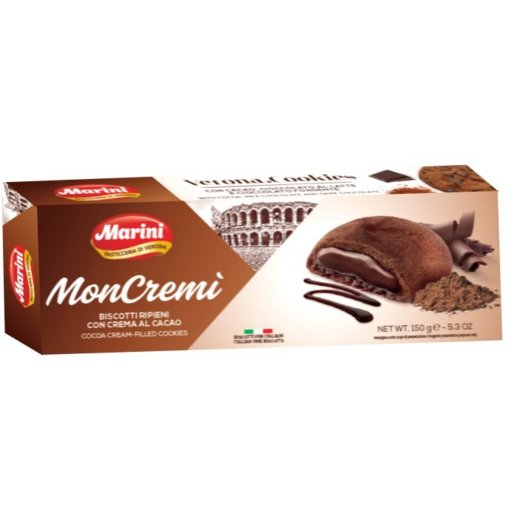 MARINI Moncremi Cacao Cream Filled Cookies - 150g (5.3oz) - Pinocchio's Pantry - Authentic Italian Food
