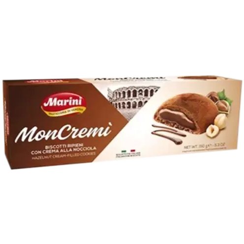 MARINI Moncremi Hazelnut Cream Filled Cookies - 150g (5.3oz) - Pinocchio's Pantry - Authentic Italian Food