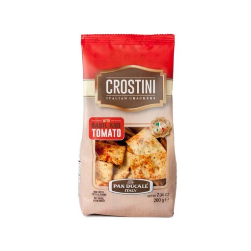 PAN DUCALE Crostini with Tomato & Basil - 200g (7.4oz) - Pinocchio's Pantry - Authentic Italian Food