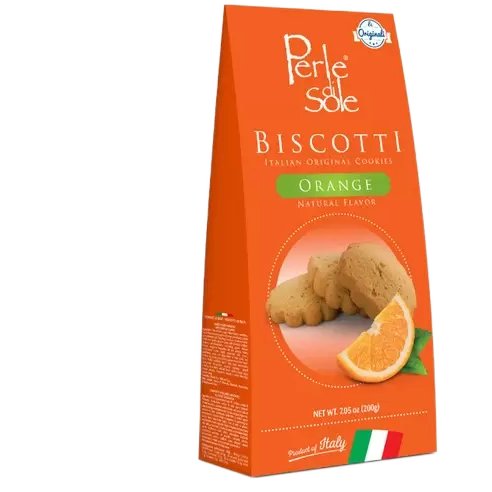 PERLE DI SOLE Orange Shortbread Cookies - 200g (7.05oz) - Pinocchio's Pantry - Authentic Italian Food