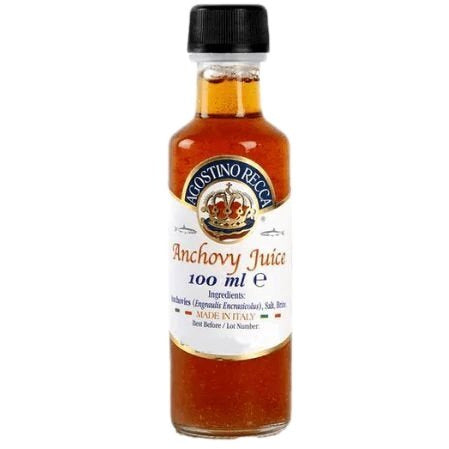 AGOSTINO RECCA Anchovy Juice (Colatura di Alici) - 100ml (3.4fl. oz) - Pinocchio's Pantry - Authentic Italian Food
