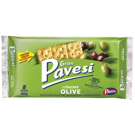 GRAN PAVESI Olive Flavored Crackers - 280g (9.88oz) - Pinocchio's Pantry - Authentic Italian Food