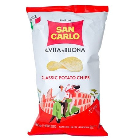 SAN CARLO Classic Potato Chips - 50g (1.76oz) - Pinocchio's Pantry - Authentic Italian Food