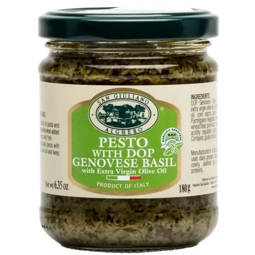 SAN GIULIANO Pesto with DOP Genovese Basil - 180g (6.35oz) - Pinocchio's Pantry - Authentic Italian Food