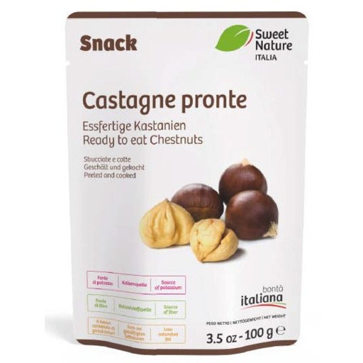 SWEET NATURE Ready to eat Chestnuts - 100g (3.5oz) - Pinocchio's Pantry - Authentic Italian Food