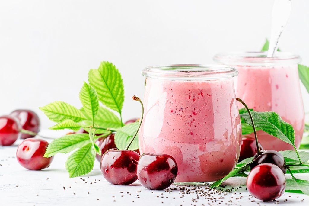 Milkshake with dark cherries, syrup and ice cream – Pinocchio's Pantry ...