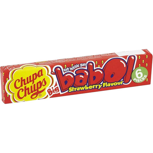 CHUPA CHUPS Big Babol Strawberry -  6 count