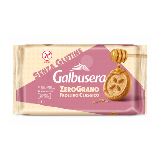 GALBUSERA Gluten Free Zerograno Shortbread Cookies with Honey