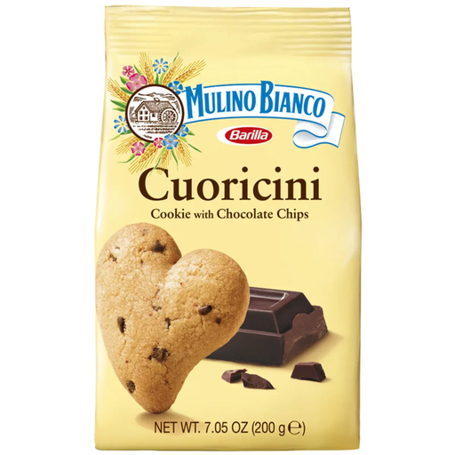 MULINO BIANCO Cuoricini with Chocolate Chips Cookies