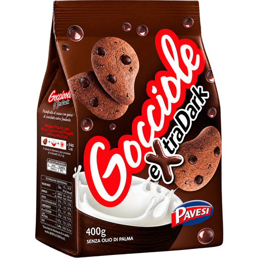 PAVESI Gocciole Extra Dark Chips Cookies