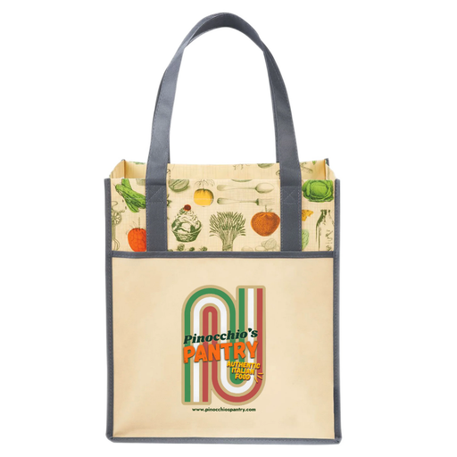 PINOCCHIO’S PANTRY Grocery Non-Woven Shopping Tote Bag