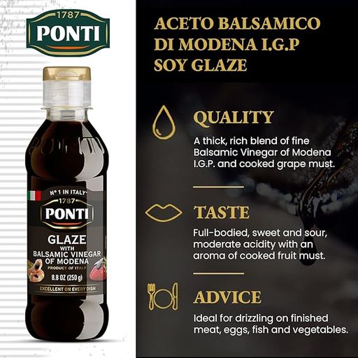 PONTI Italian Glaze with Balsamic Vinegar of Modena