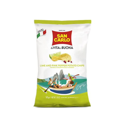 SAN CARLO Lime & Pink Pepper Potato Chips