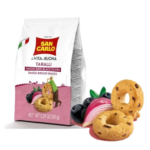 SAN CARLO Onion & Black Olives Taralli