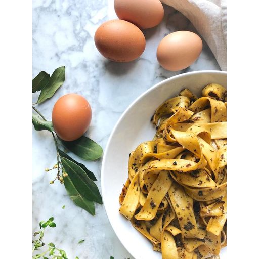 Italian Egg Pappardelle with Porcini Mushroom and Truffle Oil