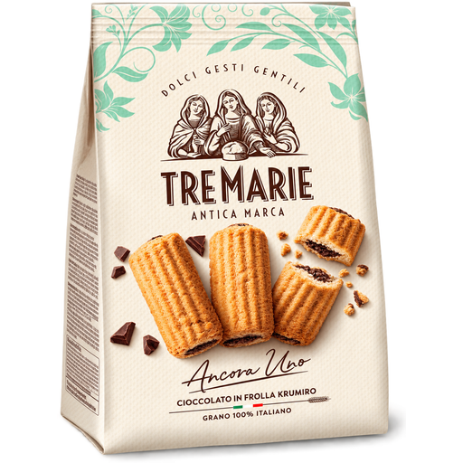TRE MARIE Ancora Uno Krumiro Shortbread Cookies Filled with Dark Chocolate