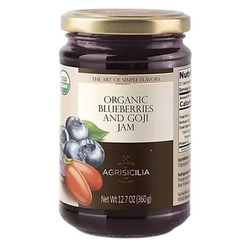 AGRISICILIA Organic Extra Blueberry & Goji Jam - 360g (12.7oz) - Pinocchio's Pantry - Authentic Italian Food