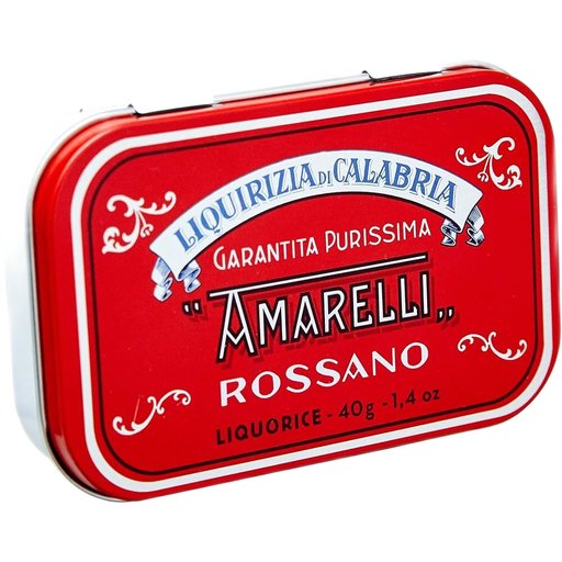 AMARELLI Black Liquorice in Red Tin - 40g (1.4oz) - Pinocchio's Pantry - Authentic Italian Food