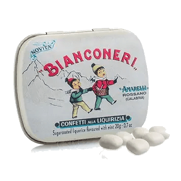 AMARELLI Licorice Sugar Coated Bianconeri - 20g (0.7oz) - Pinocchio's Pantry - Authentic Italian Food