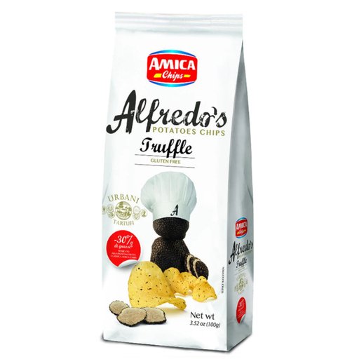 AMICA CHIPS Alfredo’s Black Truffle Potato Chips Gluten Free - 100g (3.52oz) - Pinocchio's Pantry - Authentic Italian Food