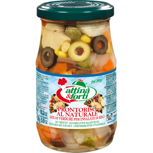 ATTINÀ & FORTI ProntoRiso Vegetables Mix for Rice Salad Light - 290g (10.2oz) - Pinocchio's Pantry - Authentic Italian Food