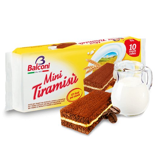 BALCONI Mini Tiramisu Cake - 10 count - Pinocchio's Pantry - Authentic Italian Food