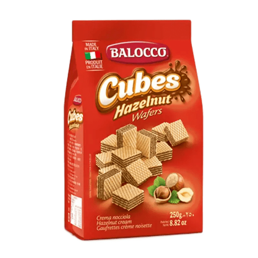 BALOCCO Cubes Hazelnut Wafers - 250g (8.82oz) - Pinocchio's Pantry - Authentic Italian Food