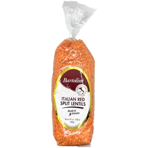 BARTOLINI Italian Red Split Lentils - 400g (14.1oz) - Pinocchio's Pantry - Authentic Italian Food