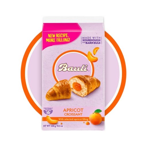 BAULI Cornetti Albicocca (Apricot Croissant) - 6 count - Pinocchio's Pantry - Authentic Italian Food