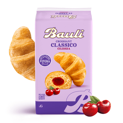BAULI Cornetti Ciliegia (Cherry Croissant) - 6 count - Pinocchio's Pantry - Authentic Italian Food
