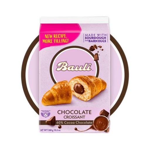 BAULI Cornetti Cioccolato (Chocolate Croissant) - 6 count - Pinocchio's Pantry - Authentic Italian Food