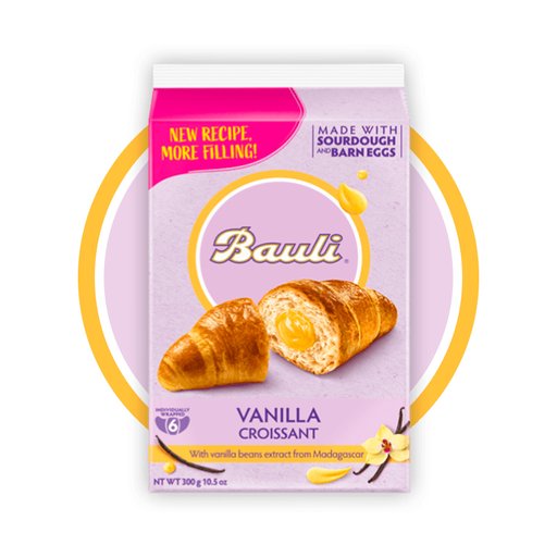 BAULI Cornetti Vaniglia (Vanilla Croissant) - 6 count - Pinocchio's Pantry - Authentic Italian Food