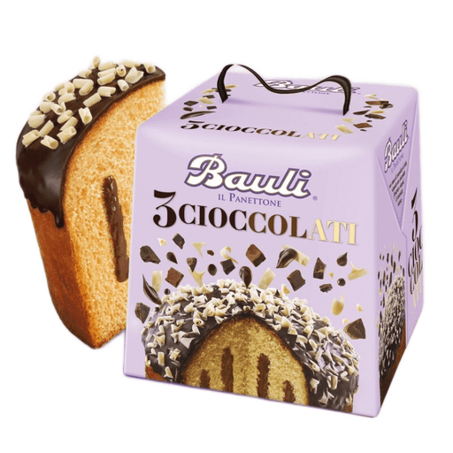 BAULI Three Chocolates Panettone - 750g (26.4oz) - Pinocchio's Pantry - Authentic Italian Food