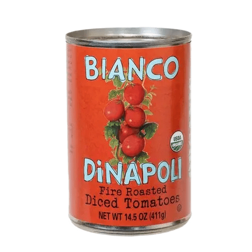 BIANCO DI NAPOLI Organic Fire Roasted Diced Tomatoes - 411g (14.5oz) - Pinocchio's Pantry - Authentic Italian Food