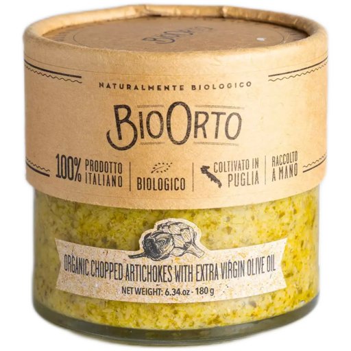 BIO ORTO Organic Artichoke Bruschetta with Extra Virgin Olive Oil - 180g (6.35oz) - Pinocchio's Pantry - Authentic Italian Food