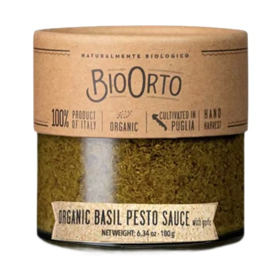 BIO ORTO Organic Basil Pesto - 180g (6.35oz) - Pinocchio's Pantry - Authentic Italian Food