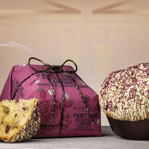 BORSARI Pistachio & Raspberries Panettone - 750g (26.45oz) - Pinocchio's Pantry - Authentic Italian Food