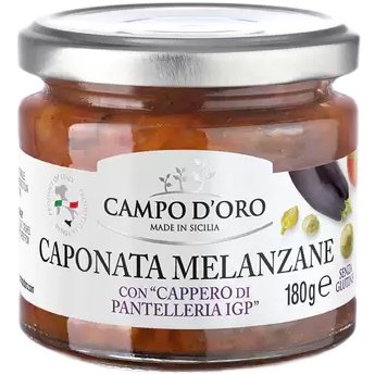 CAMPO D’ORO Eggplant Caponata - 180g (6.3oz) - Pinocchio's Pantry - Authentic Italian Food