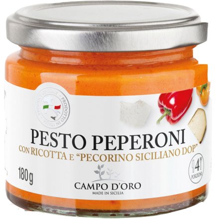 CAMPO D’ORO Pepper Pesto - 180g (6.3oz) - Pinocchio's Pantry - Authentic Italian Food