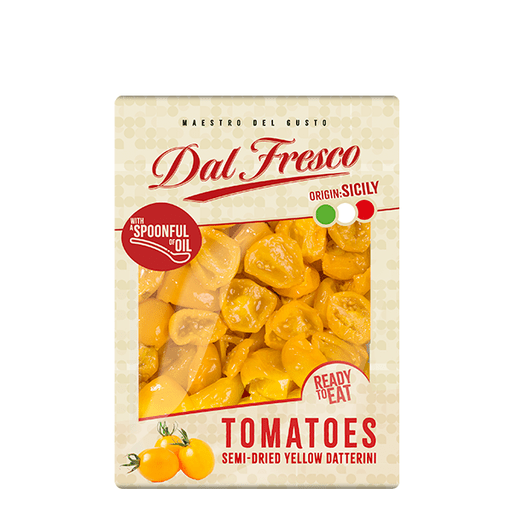 DAL FRESCO Semi - Dried Yellow Datterini Tomatoes - 250g (8.82oz) - Pinocchio's Pantry - Authentic Italian Food