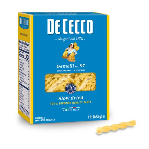 DE CECCO Gemelli Pasta #97 - 453g (1lb) - Pinocchio's Pantry - Authentic Italian Food