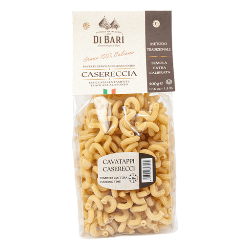 DI BARI Cavatappi Caserecci Pasta - 500g (1.1lb) - Pinocchio's Pantry - Authentic Italian Food