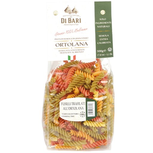 DI BARI Fusilli all’Ortolana Pasta - 500g (1.1lb) - Pinocchio's Pantry - Authentic Italian Food