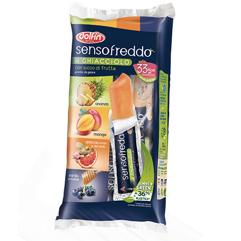 DOLFIN Sensofreddo Popsicle with Fruit Juice - 10 count - Pinocchio's Pantry - Authentic Italian Food