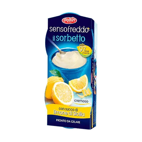 DOLFIN Sensofreddo Sicilian Lemon Sorbet - 2 count - Pinocchio's Pantry - Authentic Italian Food