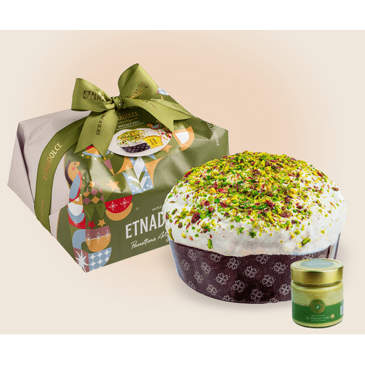 ETNADOLCE Panettone Pistachio + Pistachio Cream - 750g (26.5oz) - Pinocchio's Pantry - Authentic Italian Food
