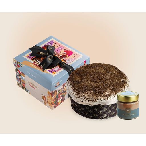 ETNADOLCE Panettone Vulcano Modicano + Cioccolato di Modica Cream I.G.P. - 750g (26.5oz) - Pinocchio's Pantry - Authentic Italian Food