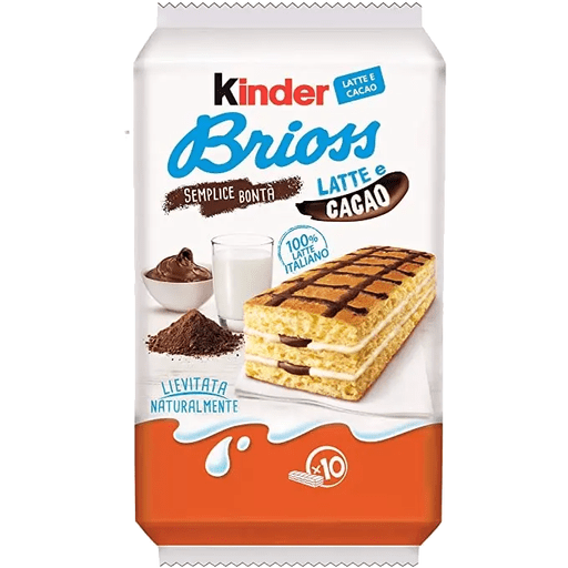 FERRERO Kinder Brioss Latte & Cacao Snack - 10 count - Pinocchio's Pantry - Authentic Italian Food