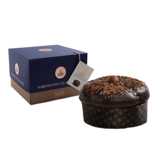 FIASCONARO Panettone with Marron & Gianduia - 1kg (2.2lb) - Pinocchio's Pantry - Authentic Italian Food