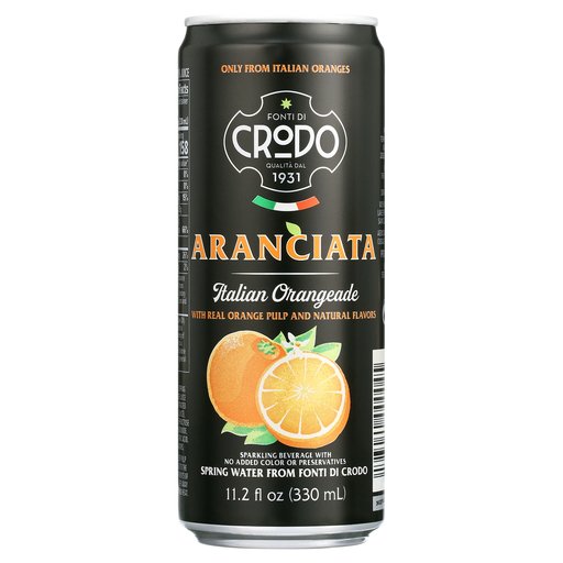 FONTI DI CRODO (Aranciata) Italian Sparkling Orangeade - 330ml (11.2fl. oz) - Pinocchio's Pantry - Authentic Italian Food